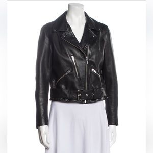 Veda Moto Black Leather Jacket